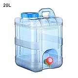 15L/20L Wasserkanister Mit Hahn, Wasserbehälter Kanister Mit Wasserhahn, Outdoor BBQ Lange Reise Camping Trinkwasser Wassertank